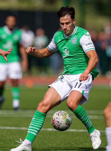 Hibs Scorer Joe Newell Holds Hands Up After Abject Andorra Horror We