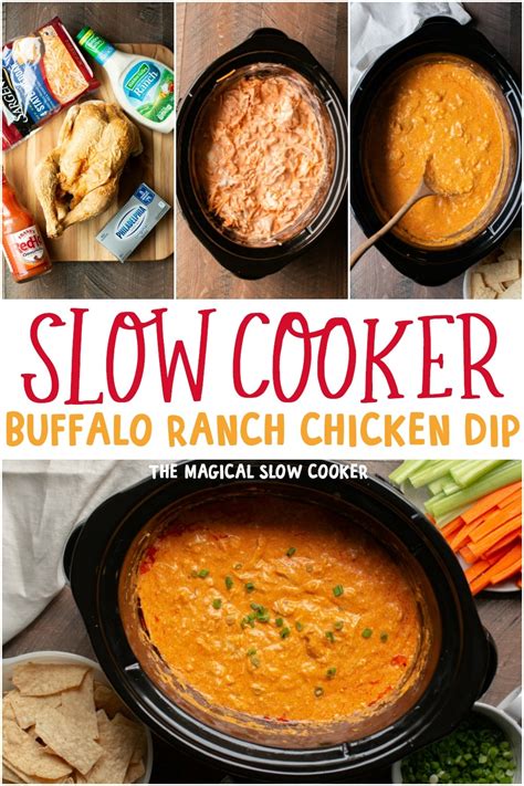 Slow Cooker Buffalo Ranch Chicken Dip The Magical Slow Cooker