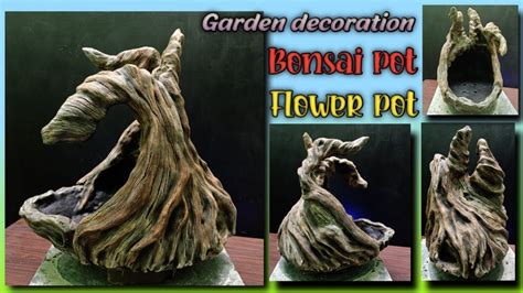 Cara Membuat Pot Bonsai Relief Dari Semen How To Make Real Concrete