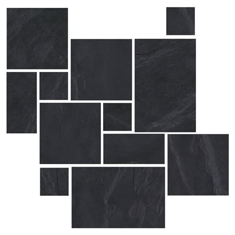 adoni black slate large versailles wall  floor tile miscellaneous