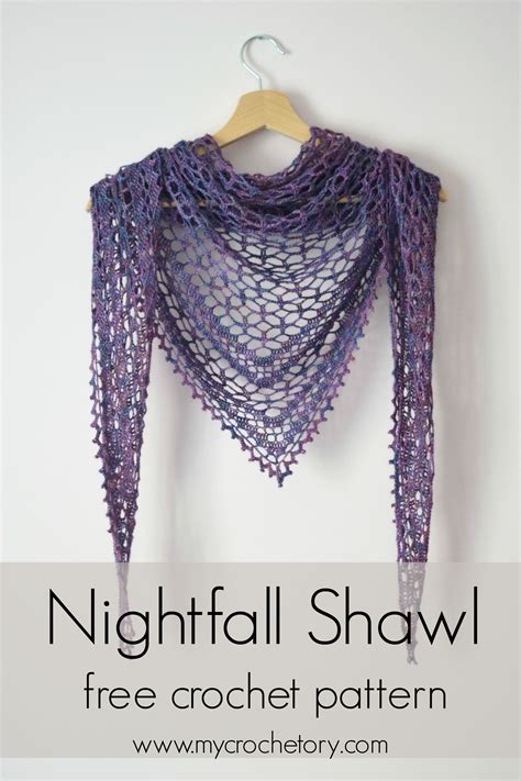 Stunning Nightfall Free Crochet Lace Shawl Pattern MyCrochetory