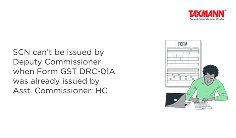 Scn Cant Be Issued By Deputy Commissioner When Form Gst Drc 01a Was