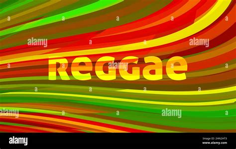 Fondo Reggae Con Franjas Curvas Verdes Amarillas Y Rojas Patr N