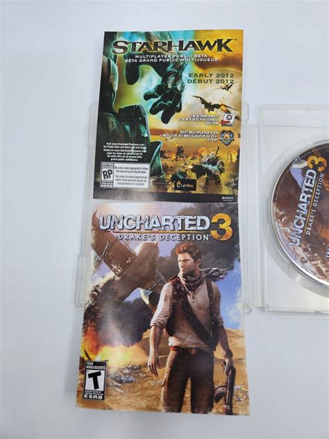 Playstation Ps Game Uncharted Drakes Deception Teen Complete Pre