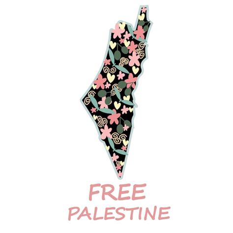 Premium Vector | Vector map flag of palestine