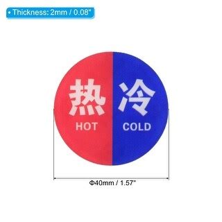 Self Stick Hot Cold Water Label Acrylic Waterproof Stickers Signs For