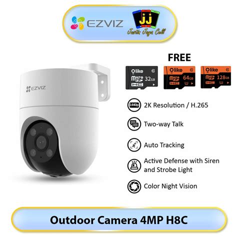 Jual Ezviz H C Mp K Outdoor Cctv Pan Tilt Wifi Ip Camera Auto