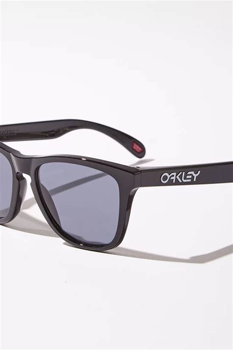 Oakley Frogskins Polished Black Grey Sunglasses Urban Outfitters Uk