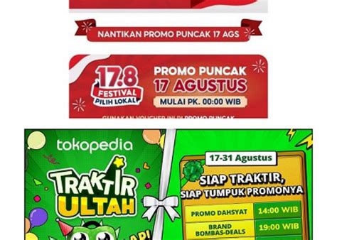 Mega Promo 17 Agustus 2023 Di Shopee Dan Tokopedia Merdeka Sale Yang