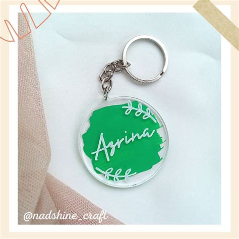 Jual Ganci Akrilik Lettering Gantungan Kunci Akrilik Custom Nama