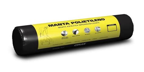 Manta Asfáltica Sika 1x10mx3mm Polietileno Preta Manta Asfáltica