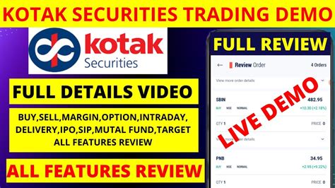 Kotak Securities Trading Demo In Hindi Kotak Securities Trading Demo