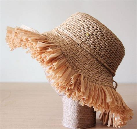 Beach Hat Green Straw Sun Hat Womens Frayed Hat Floppy Beach Etsy