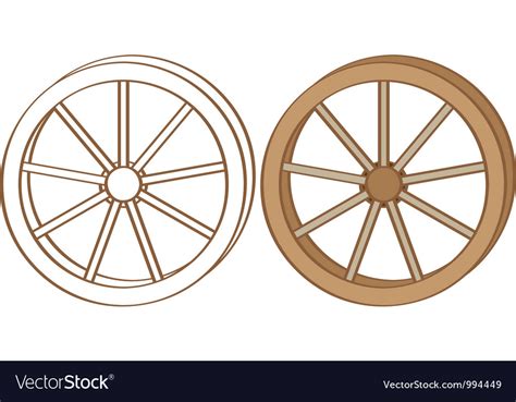 Wagon Wheel Royalty Free Vector Image Vectorstock