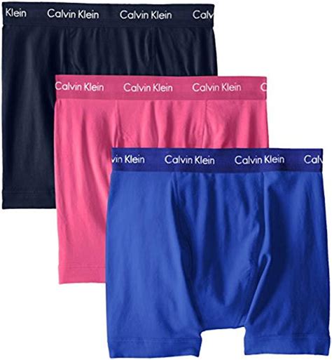 Lyst Calvin Klein Cotton Stretch 3 Pack Boxer Briefs In Pink For Men