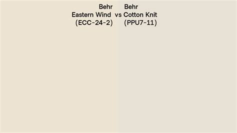 Behr Eastern Wind Vs Cotton Knit Side By Side Comparison