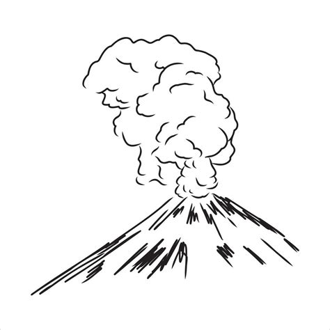 volcano vector sketch 7311880 Vector Art at Vecteezy