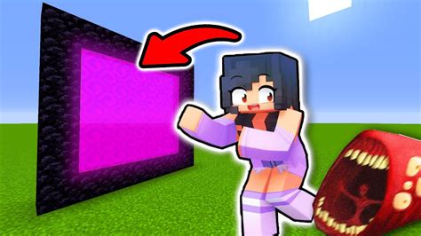 How To Make A Portal To The Aphmau With Train Eater Dimension In Minecraft Youtube