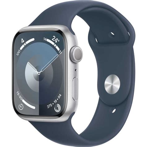 Buy Apple Watch Series 9 Gps 41mm Silver Aluminum Case With Storm Blue Sport Band M L Middle