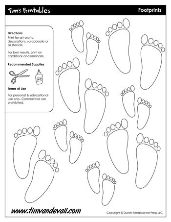 Printable Footprint Templates & Shoeprint Templates