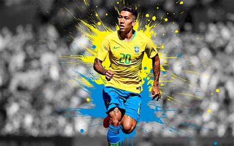 Download wallpapers Roberto Firmino, 4k, Brazilian footballer, Brazil ...