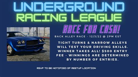 Underground Racing League - Back Alley Race - Community Events - Evol ...