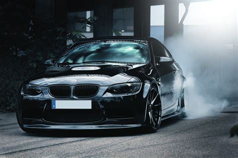 Black BMW Car Car BMW Burnout HD Wallpaper Wallpaper Flare