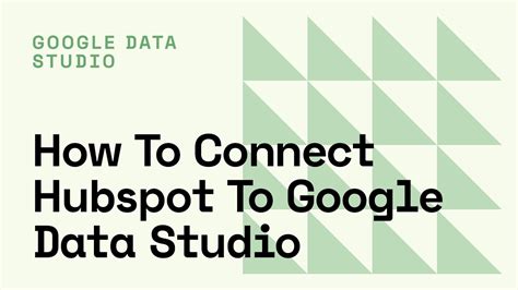 How To Connect Hubspot To Google Data Studio YouTube