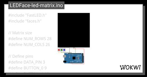 LEDFace-led-matrix.ino - Wokwi Arduino and ESP32 Simulator