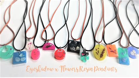 Eyeshadow X Flower Resin Pendants Can We Use Eyeshadow To Color Resin