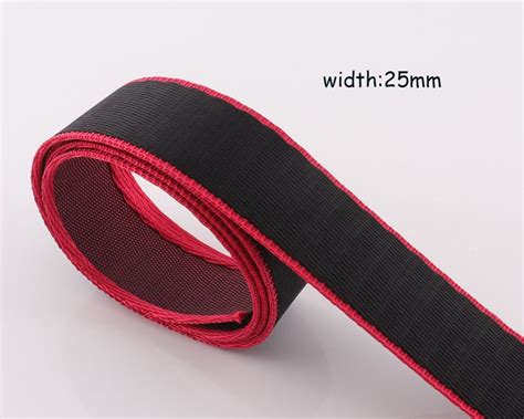 Red Webbing 5yards25mm Light Weight Stripes Straps Webbing Etsy Uk