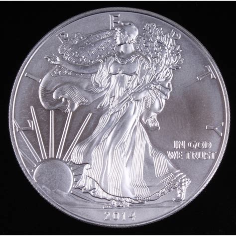 2014 Walking Liberty Silver Uncirculated 1 Dollar Coin Pristine Auction