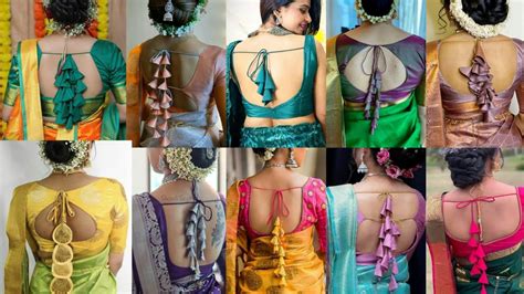 Blouse Latkan Designs Blouse Back Neck Designs Blouse Tassels Designs Latkan Tassels