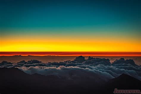 Photographs of Sunrise on Mount Haleakala, Maui Hawaii