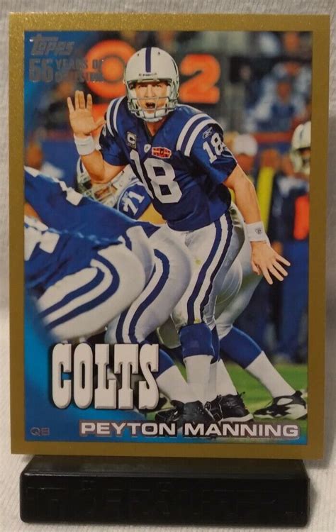 Peyton Manning 2010 Topps Gold 1 Ed 1602 2010 Colts EBay