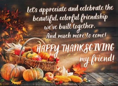 My Friend Thanksgiving Wishes! Free Friends eCards, Greeting Cards ...