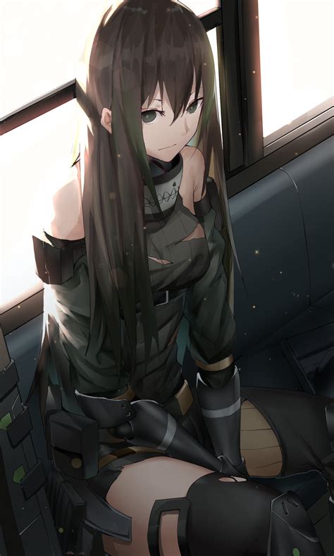 Wallpaper Anime Girls Girls Frontline M4a1 Girls Frontline Long Hair Brunette Solo