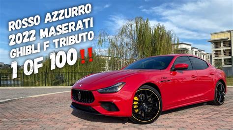 Maserati Ghibli F Tributo Of Arrives In Rosso Azzurro Youtube