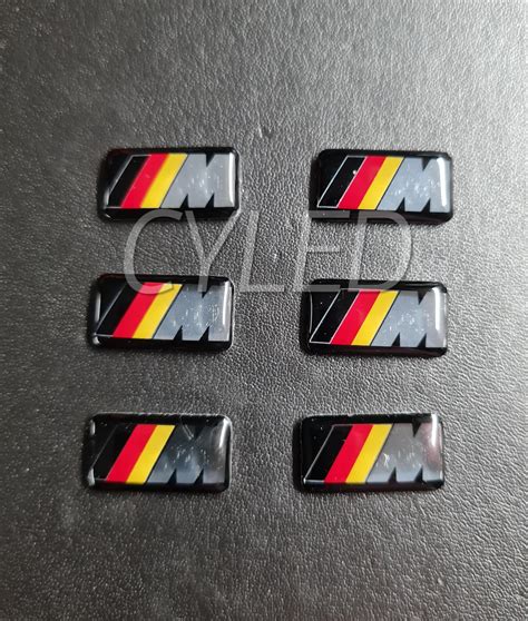 Bmw M Logo Alloy Wheel Gel Badges German Flag Colours X6