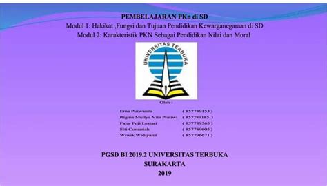 Peta Konsep Pkn Modul 1 Dan 2pdf