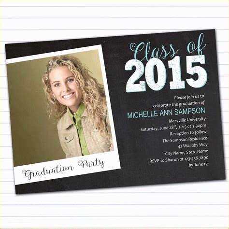 College Graduation Party Invitations Templates Free Of High School ...