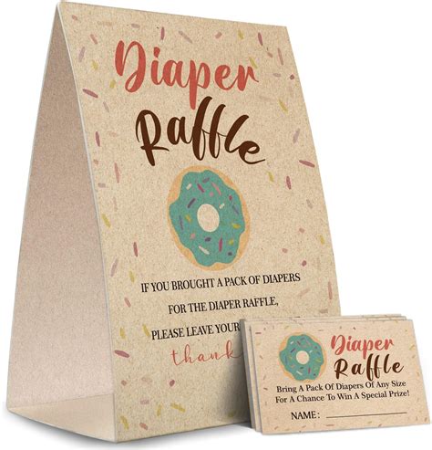 Buy Kraft Paper Diaper Raffle Sign Diaper Raffle Baby Shower Game Kit