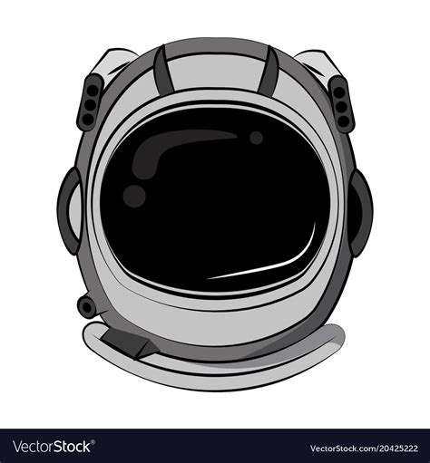 Astronaut helmet cartoon Royalty Free Vector Image