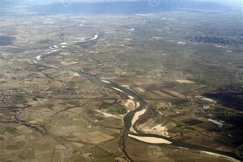 Po River Valley Italy aerial view panorama 17361601 Stock Photo at Vecteezy