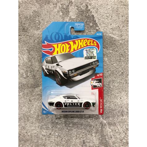 Jual Hot Wheels Nissan Skyline Gt R Police Putih Factory Sealed Hw Rescue Shopee