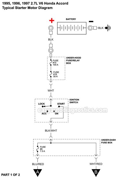 Starter Motor Circuit Diagram 1995 1997 27l Honda Accord