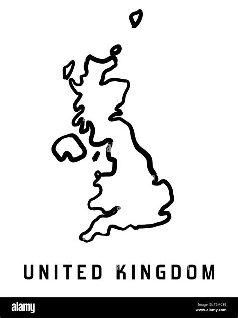 United Kingdom map outline - smooth country shape map vector Stock Vector Image & Art - Alamy