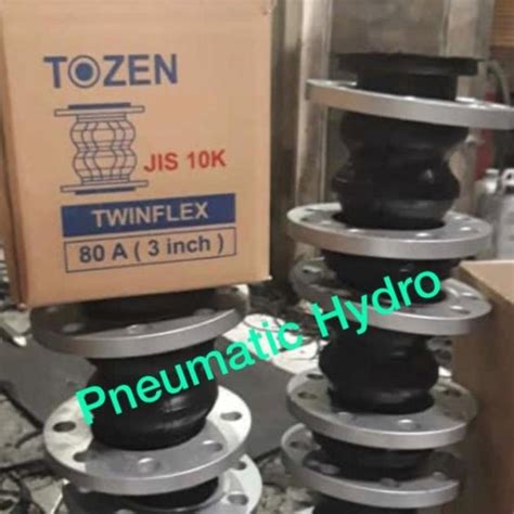 Jual Tozen Jis 10K 3Inch Flexible Rubber Joint Twinflex Flange Besi