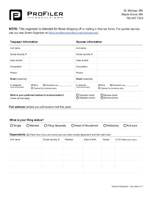 Fillable Online Note This Organizer Is Intended For Those Drop Fax