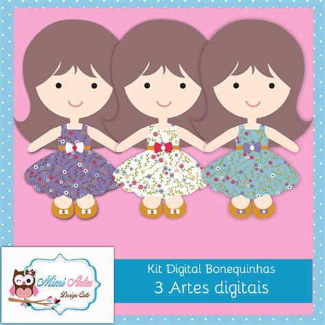 Kit Digital Bonequinhas Mimi Artes Digitais